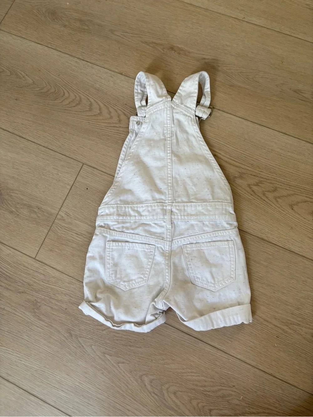 GAP White Kids Short Overalls with Bib Pocket